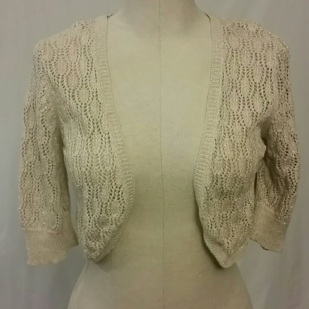 ON speckled Shrug Open Face Cover Up M S